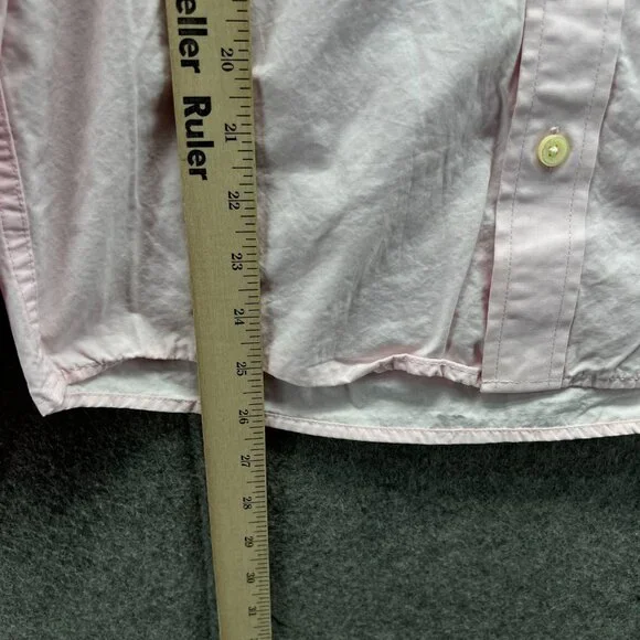 Abercrombie & Fitch Shirt Women Small Pastel Pink Casual Button Down Muscle Fit - Picture 4 of 11